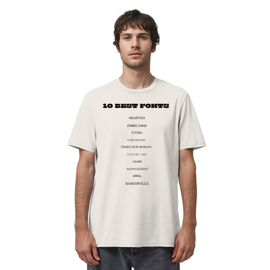 10 Best Fonts - Organic Shirt