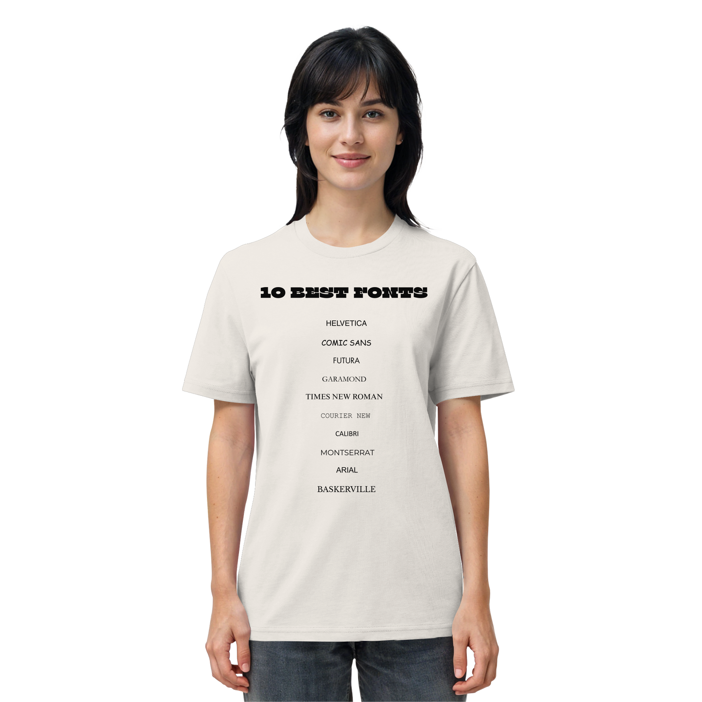 10 Best Fonts - Organic Shirt